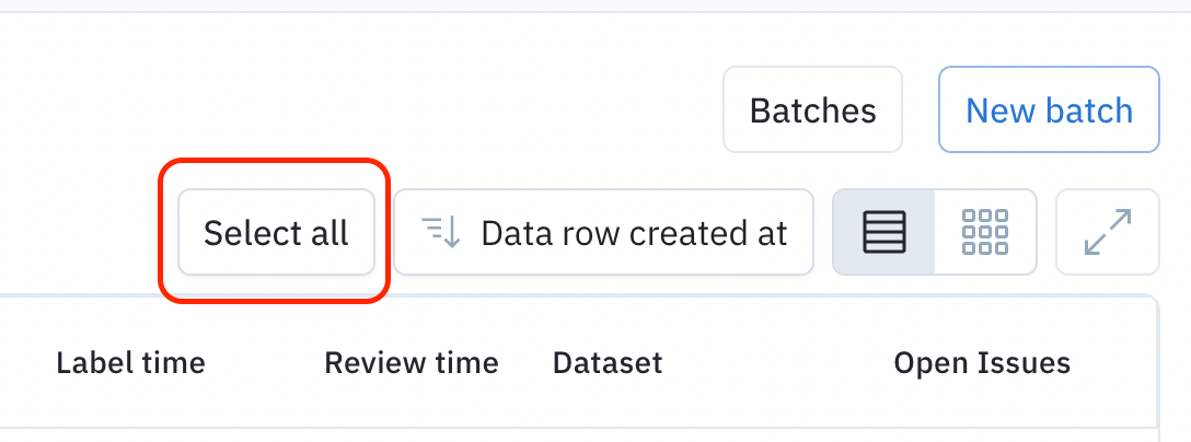 Select all data rows