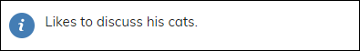 Viewing an Account Alerts - Information alert example