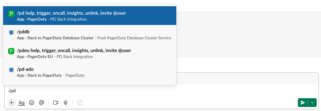 PagerDuty help response, outside of an dedicated incident channel