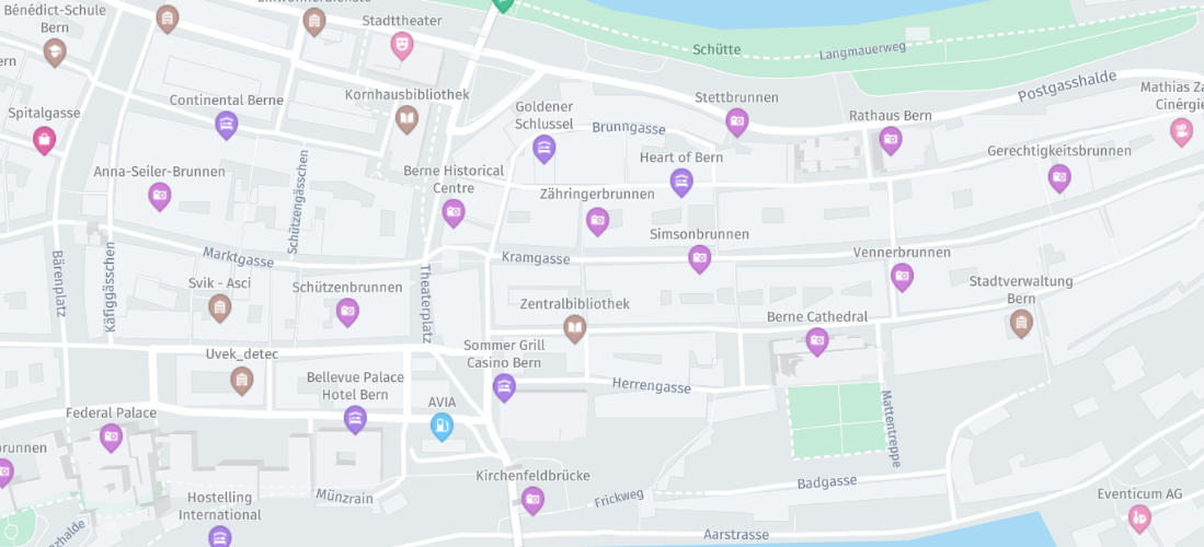 Sample POIs in Berne, Switzerland