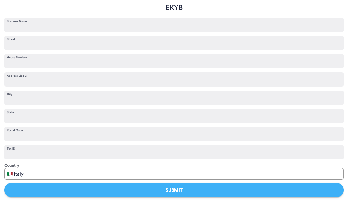 eKYB module configuration