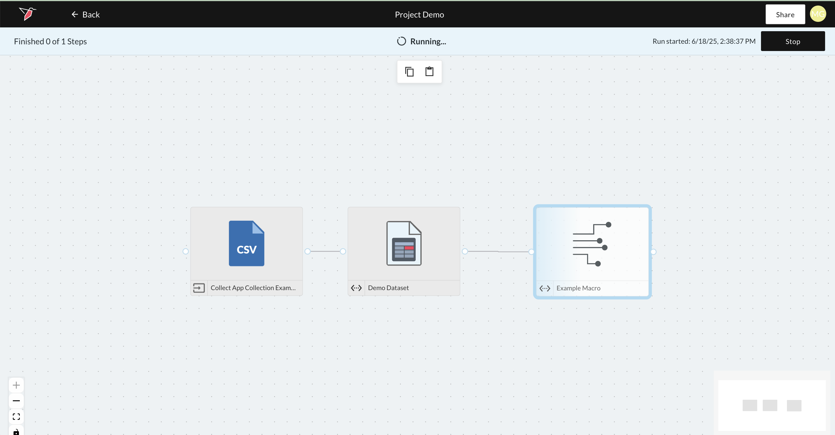Macro in Running State