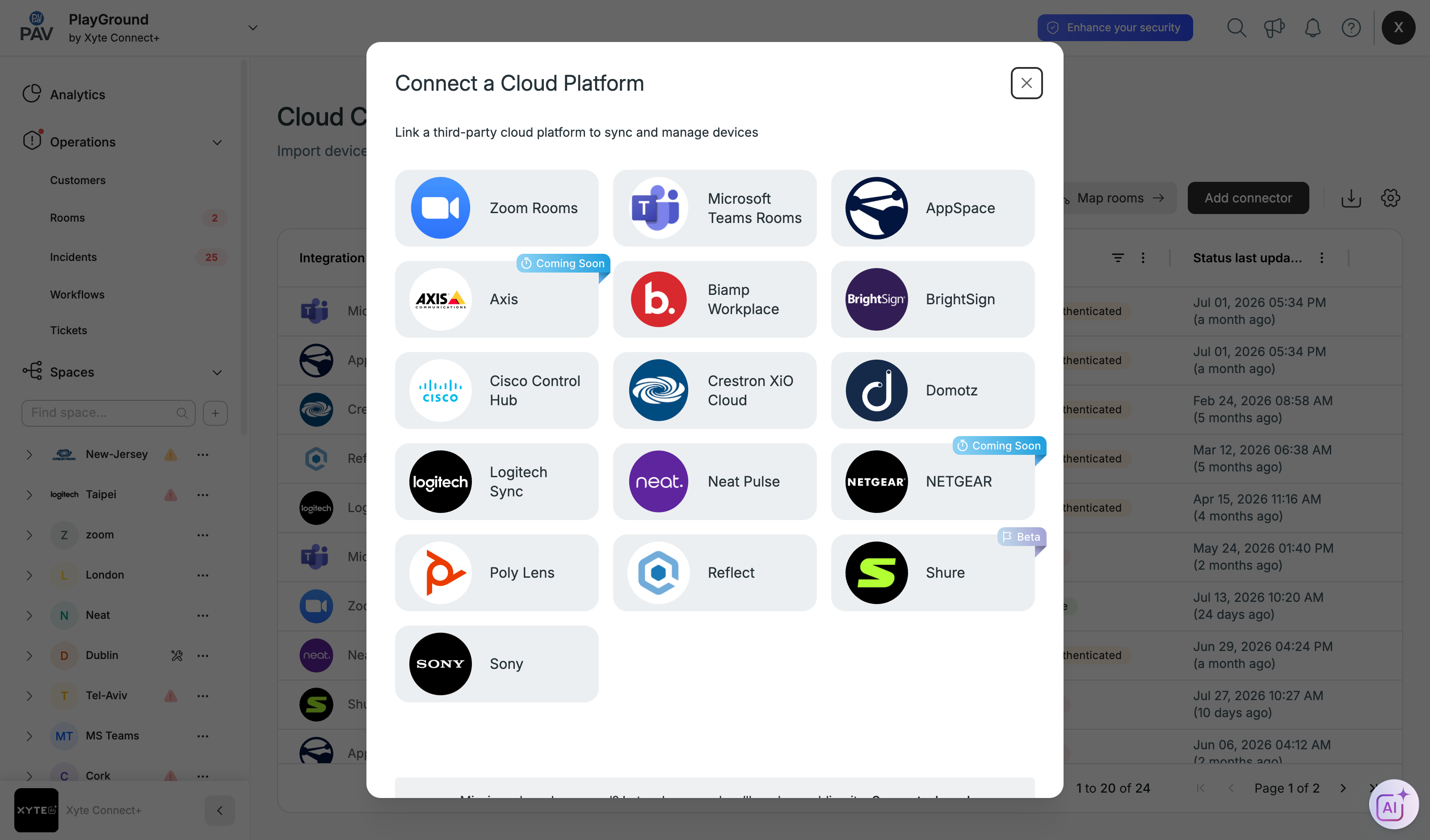 Connect a Cloud Platform — the connector catalogue