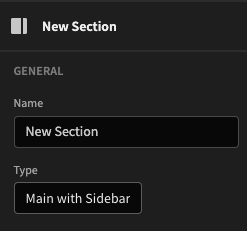 Default new section