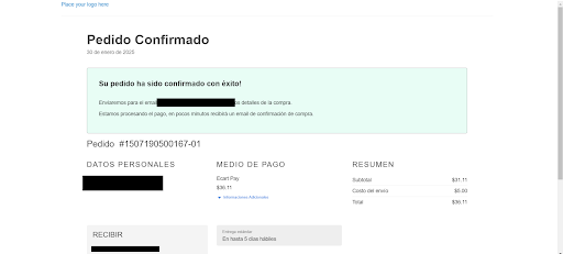Image 17. Order Confirmation