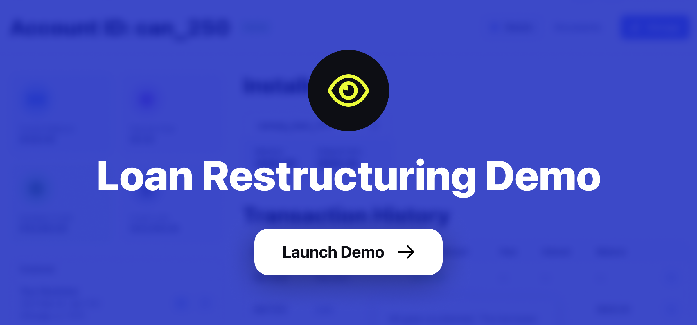 Loan Restructuring Demo