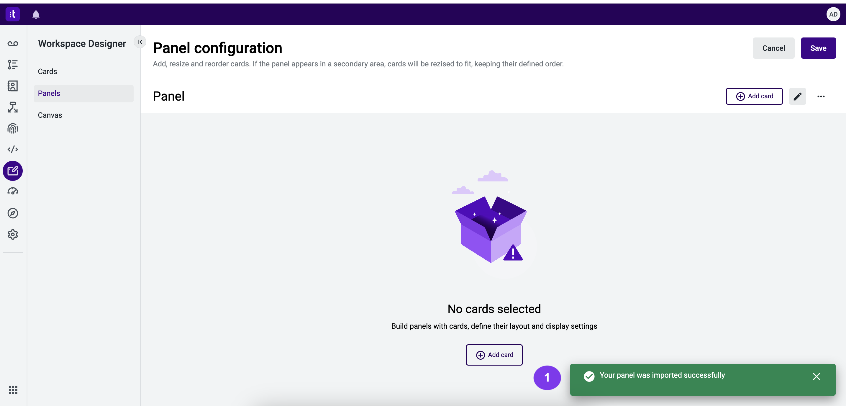 Figure 5 - Import successful