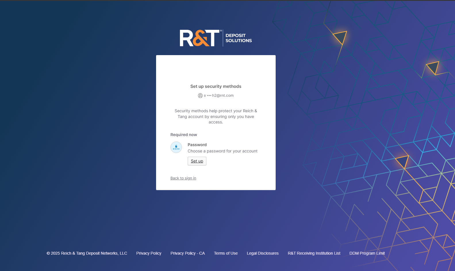 Set up security methods