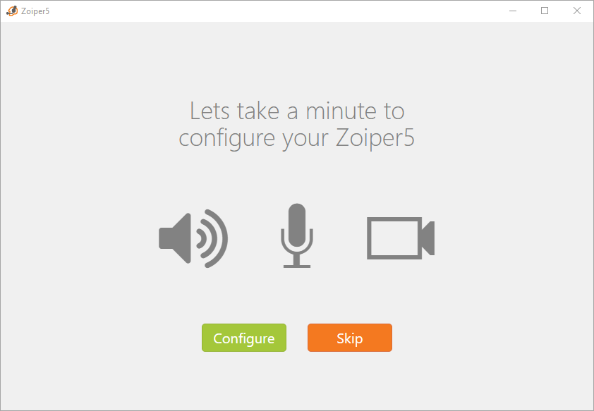 Screenshot of the Zoiper media testing page