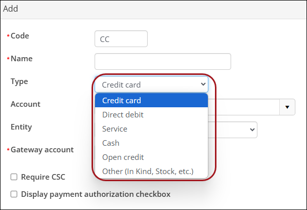 Selecting a payment method