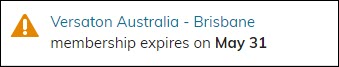 Viewing an Organizations Expiring Soon alert example