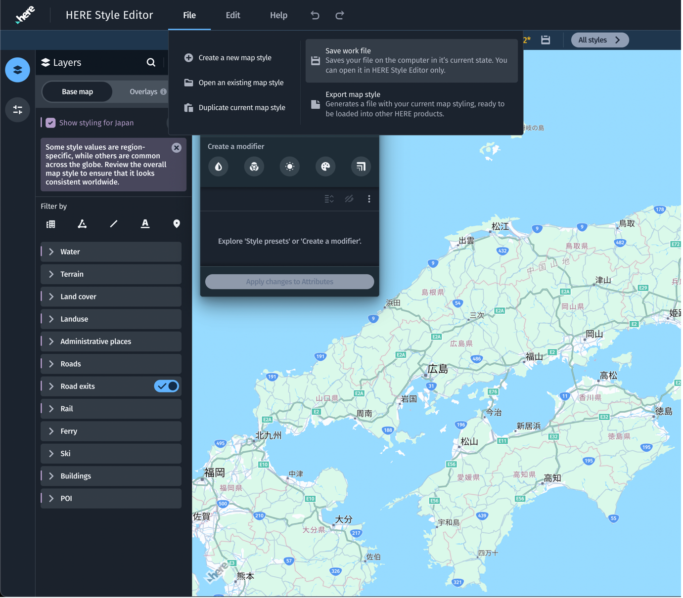 Save and export your style