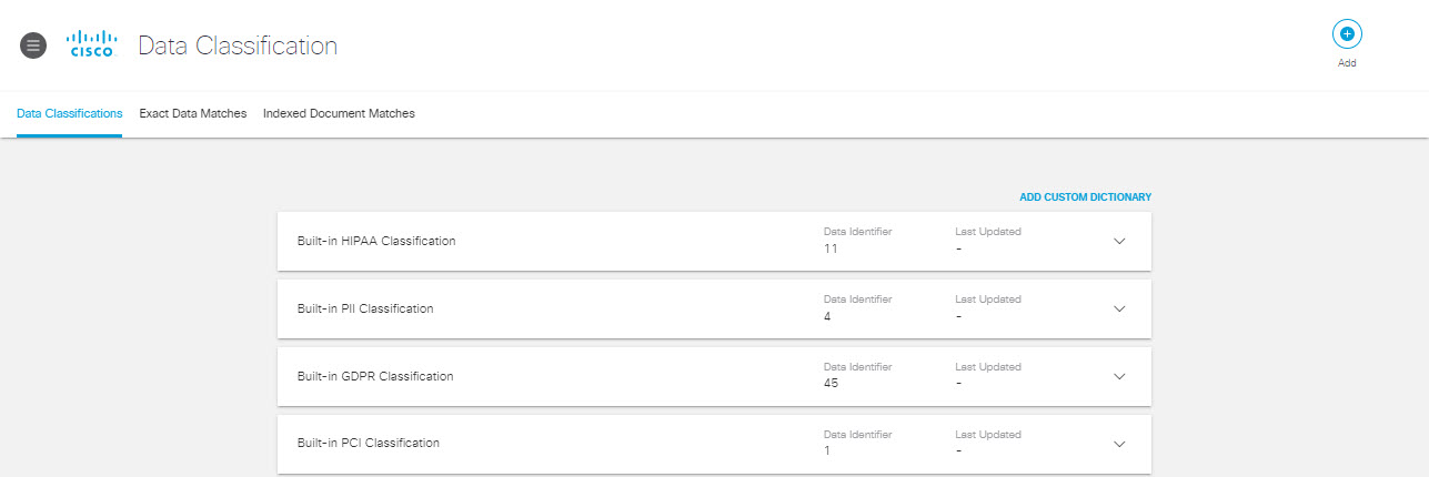 Create a Data Classification Using a Template
