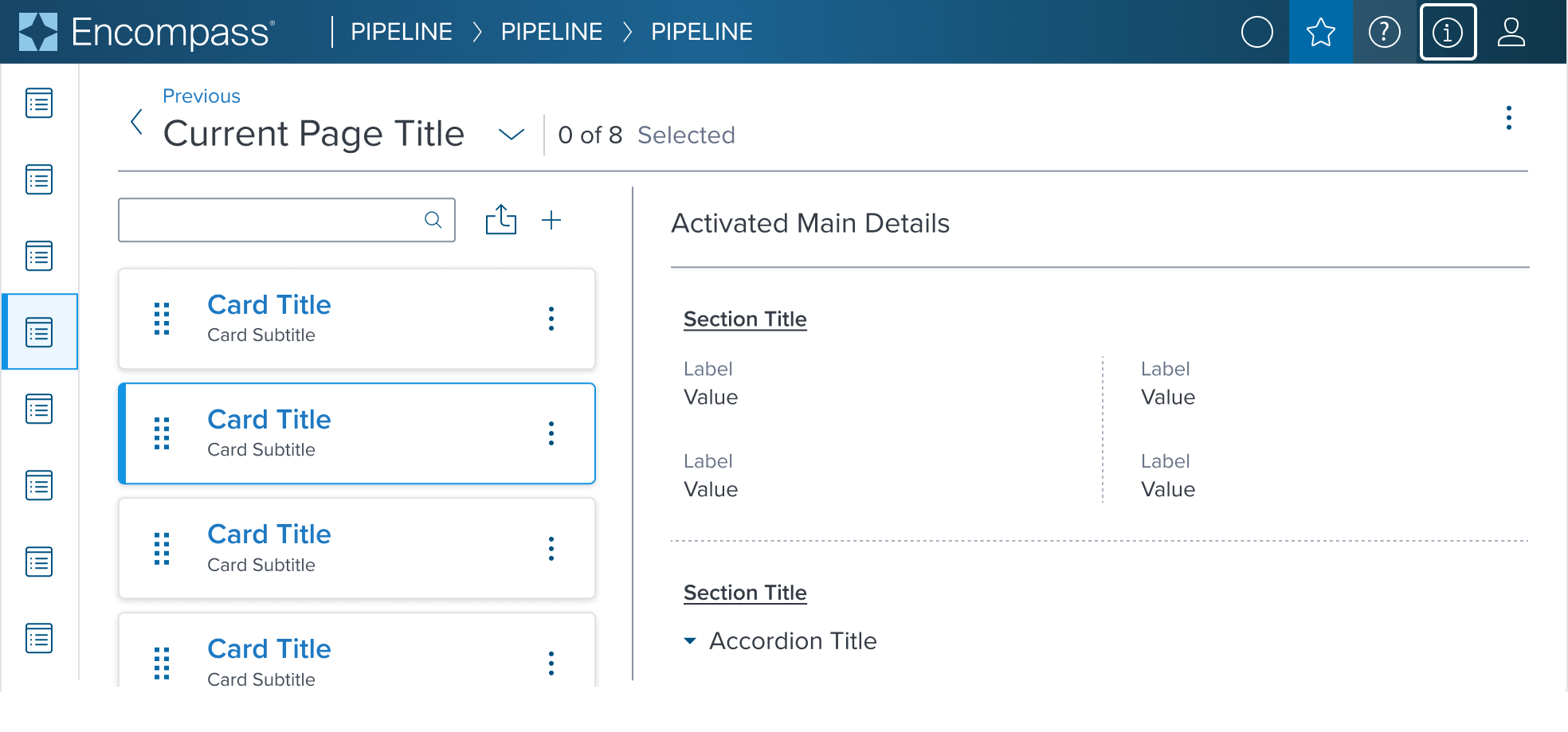 drag and drop card within context