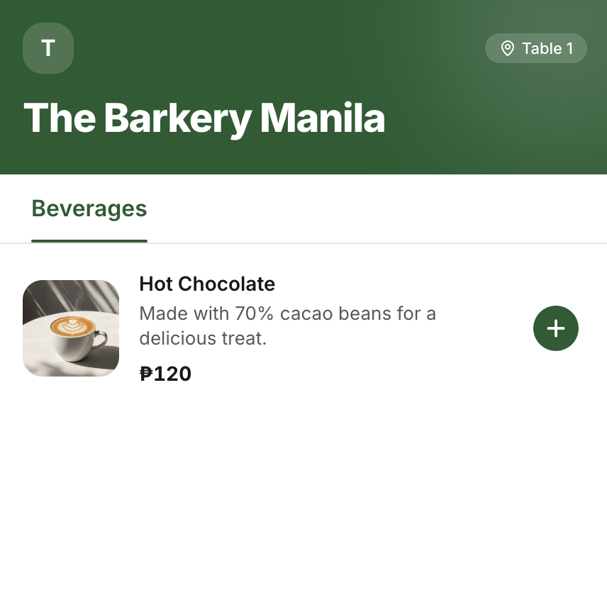 let customer open dine web