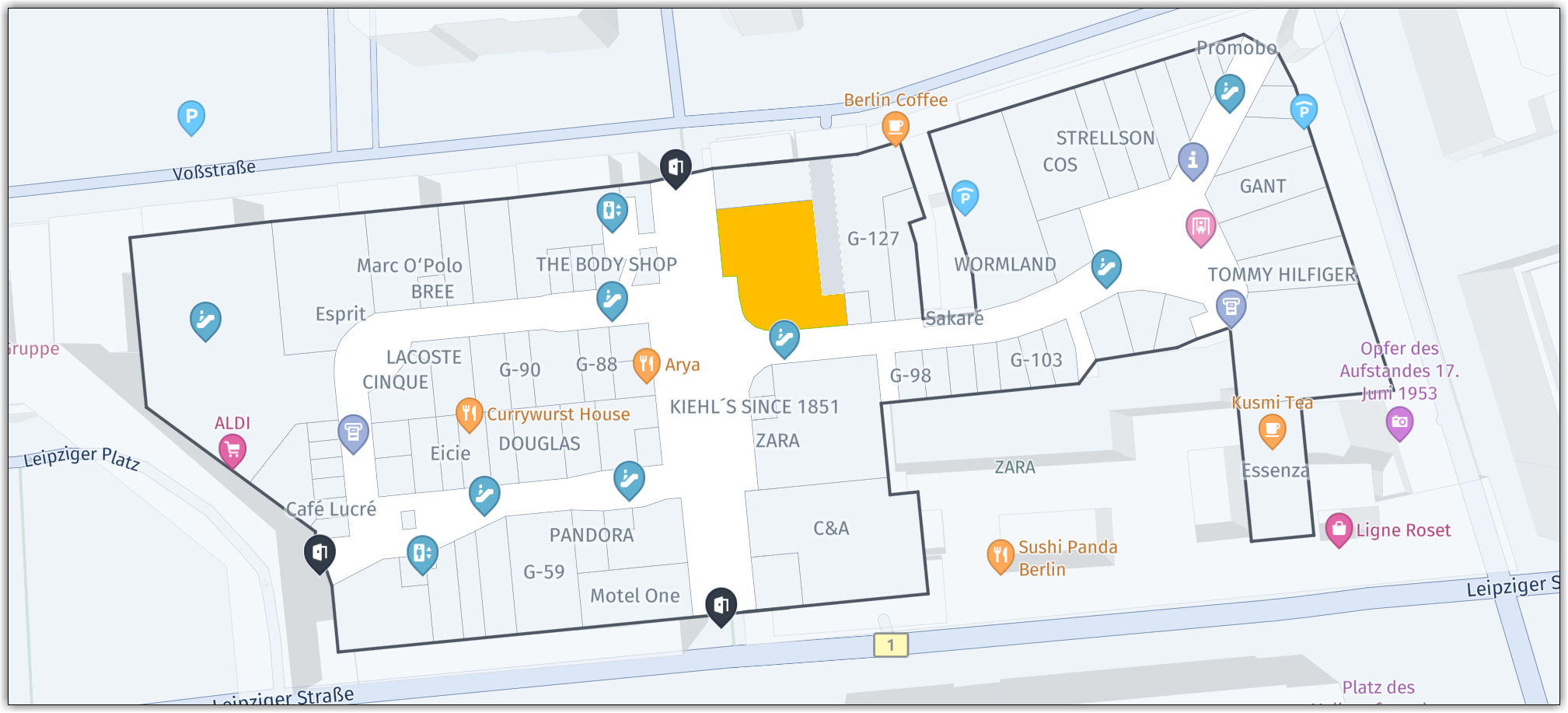 Example of a HERE Indoor Map