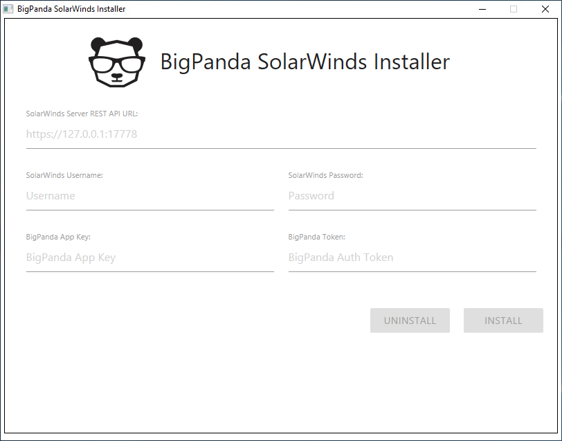 The BigPanda SolarWinds installer tool