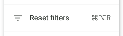 Reset Filters