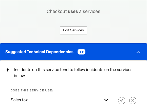 Suggested service dependencies