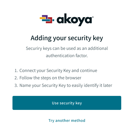 Add security key