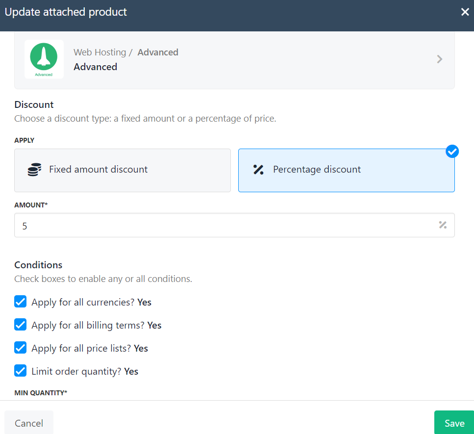 Manage Product under Individual promotion per product