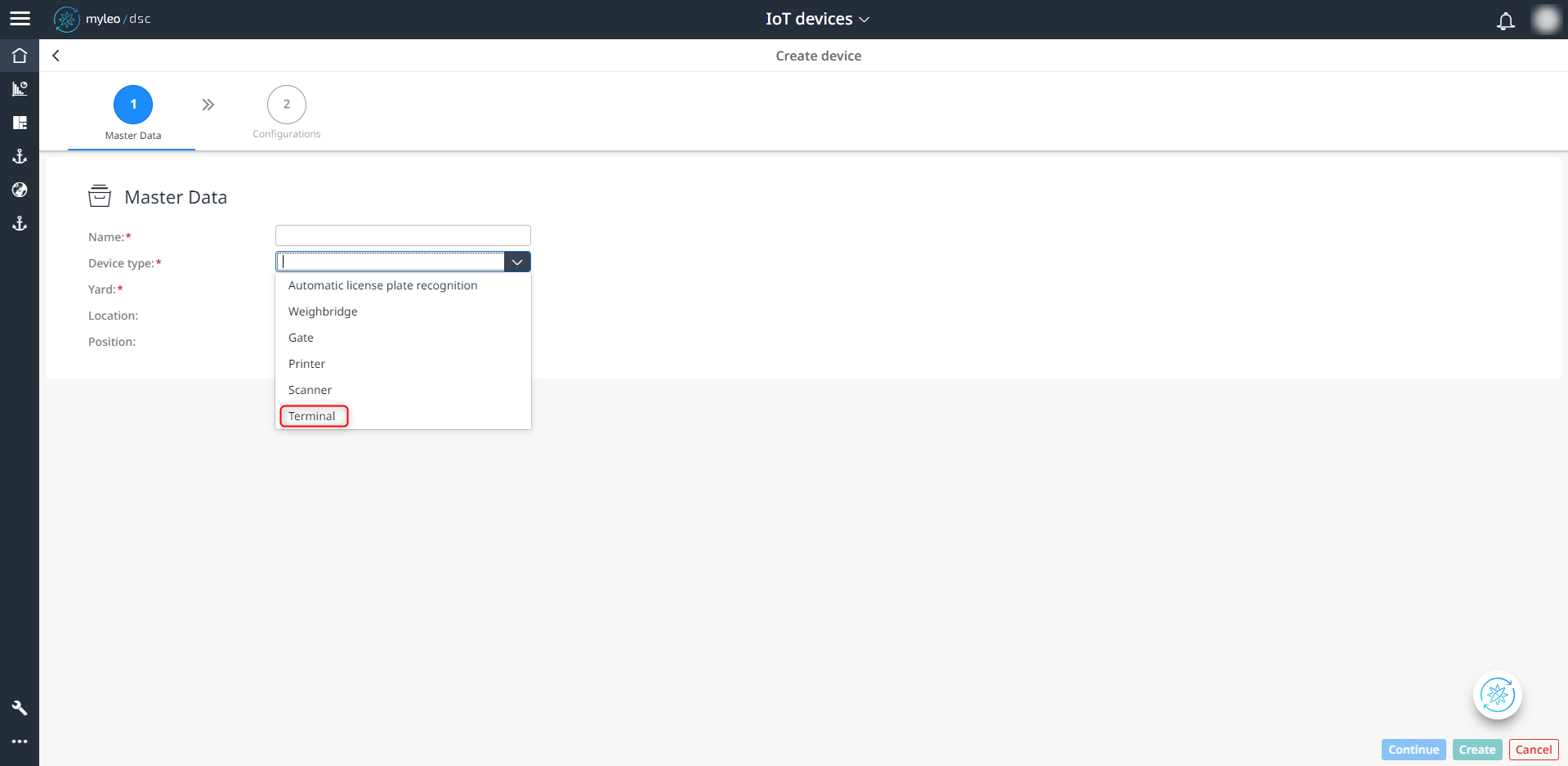 New device type "Terminal" available