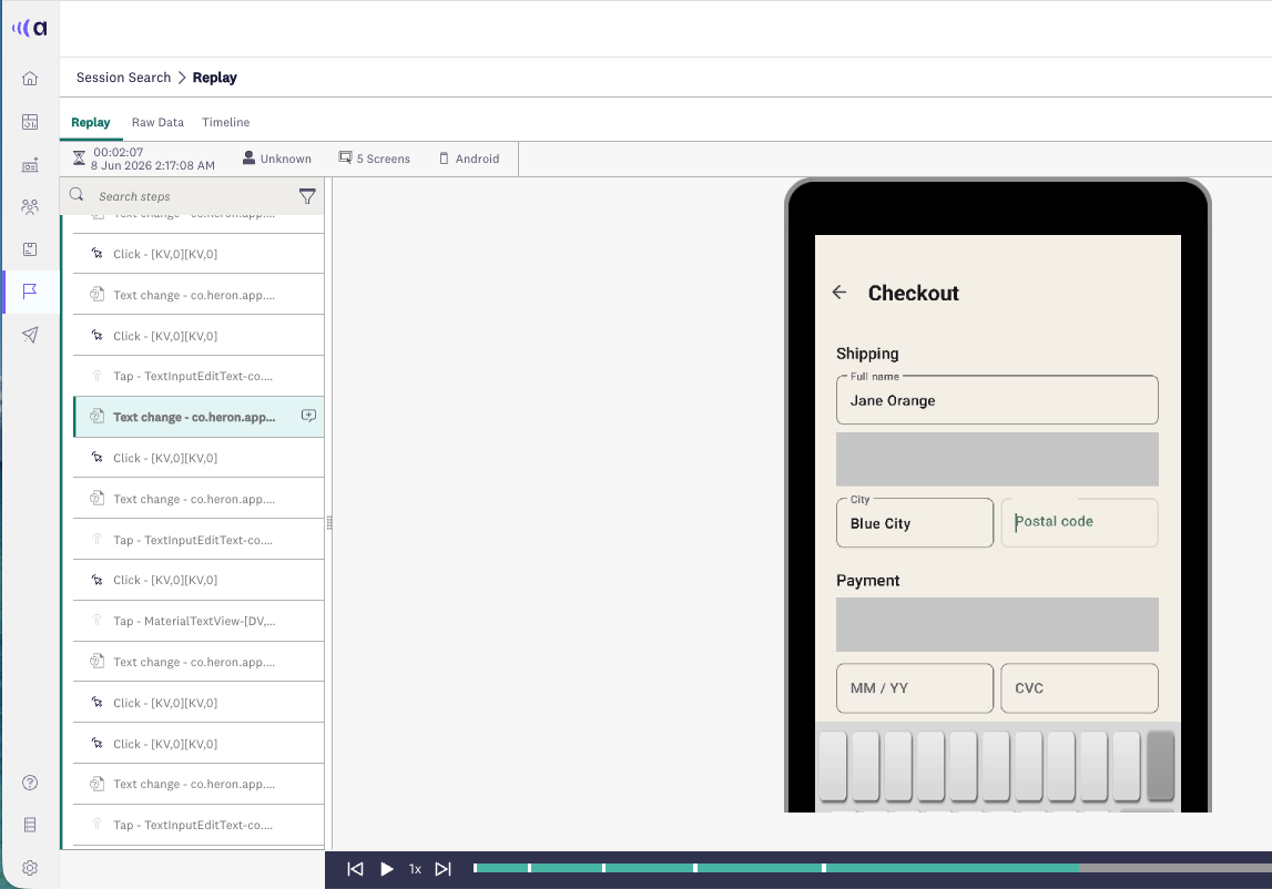 Masked input example
