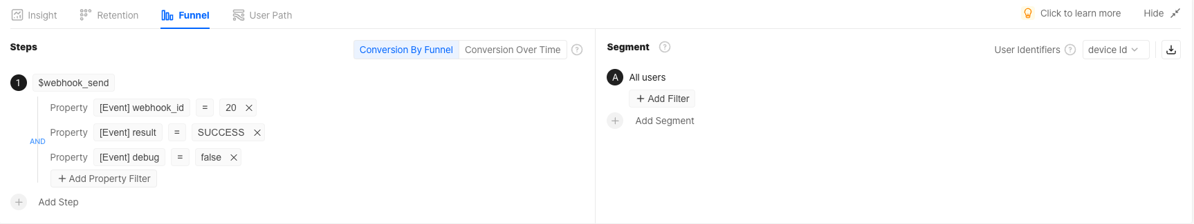 Default Analysis Conditions