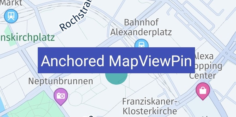 Screenshot: An anchored map pin.