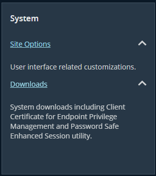 System settings