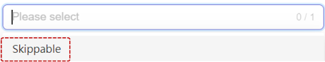 **Select Skippable option**