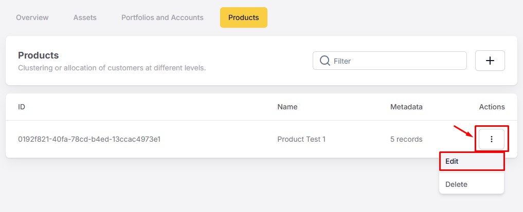 Figure 1. The option to edit a Segment on the Actions menu.