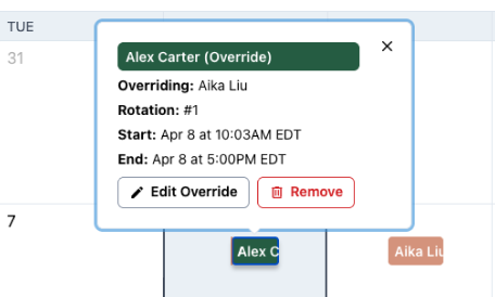 Remove an Override