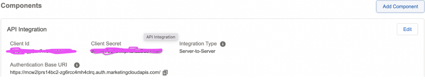 sfmc component api