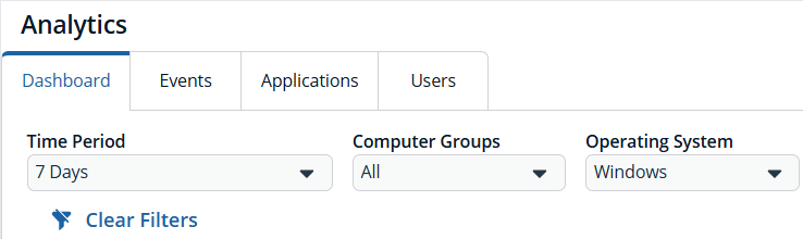 Analytics filters