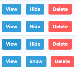 Feedback options in the event section.
