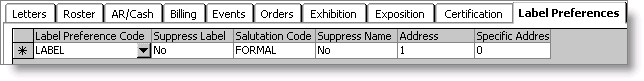 From Customers, select Manage customers, find customer record, and select Label Preferences tab