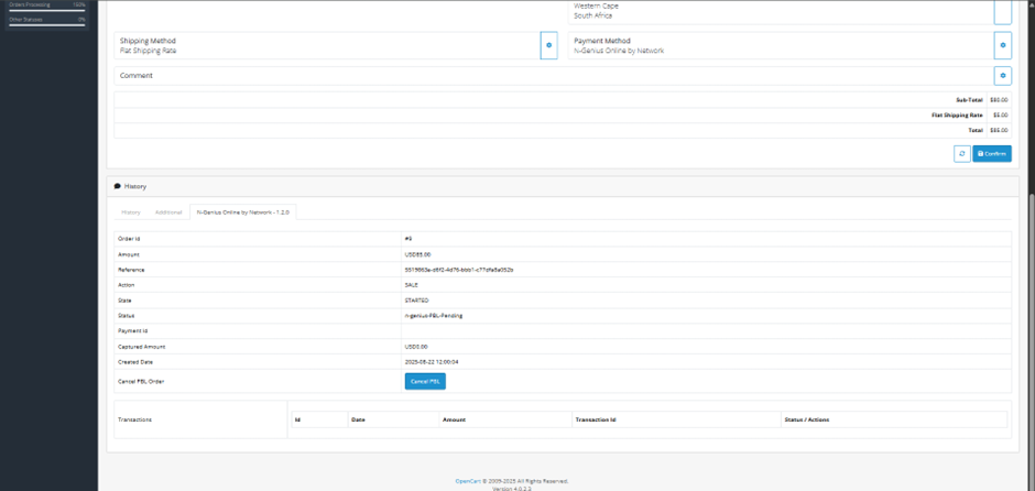 To cancel a payment link, navigate to N-Genius Online by Network and click on Cancel PBL