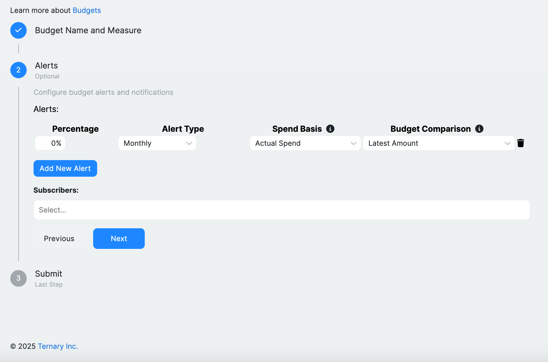 How to set a budget alert