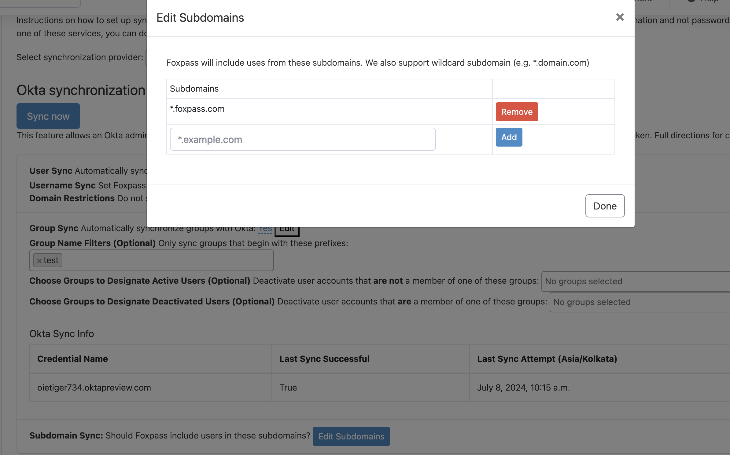 Configure subdomains