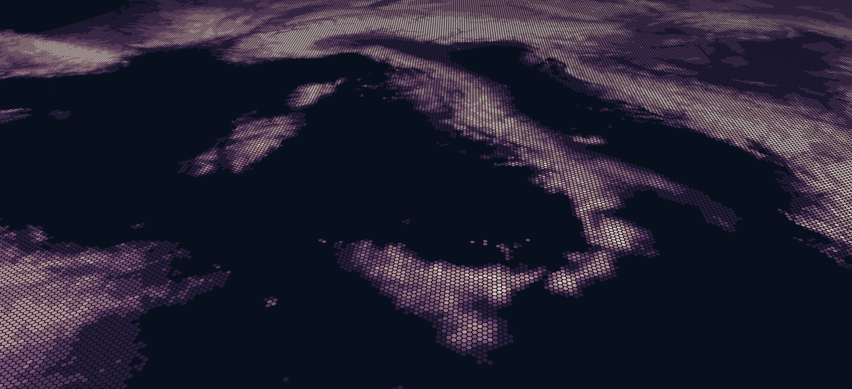 Geospatial geometry quantized into the H3 grid.