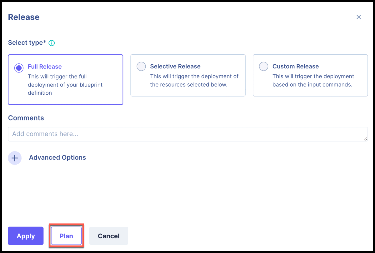 Plan and Apply Releases