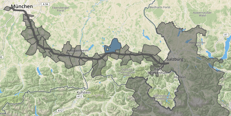 Weather alerts on the route from Salzburg to Munchen