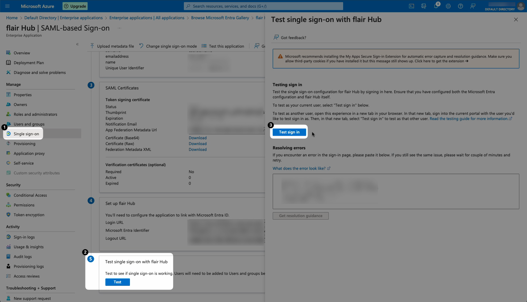 Testing your SAML login with Microsoft Entra ID