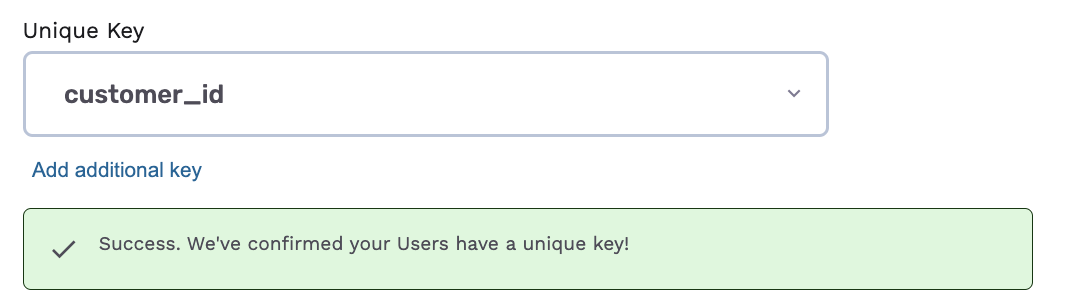 check unique key