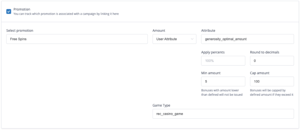 Configure dynamic free spins your users will receive