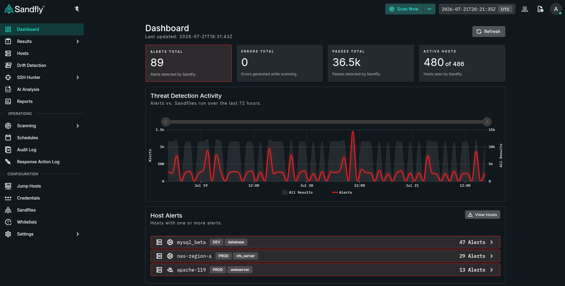 Sandfly User Interface