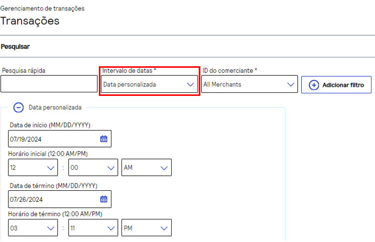 data personalizada