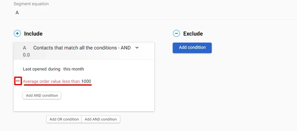 How to edit conditions