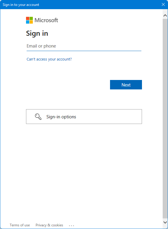 Microsoft Sign-in